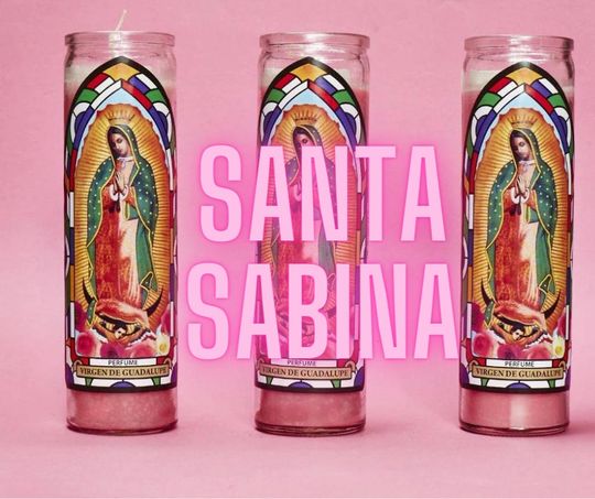 Ritual Prayer 7 Day Candle, Shrine, Altar Virgin Mary Glass Pillar Virgin de Guadalupe Alternative Mexican Wedding Day of the Dead Halloween