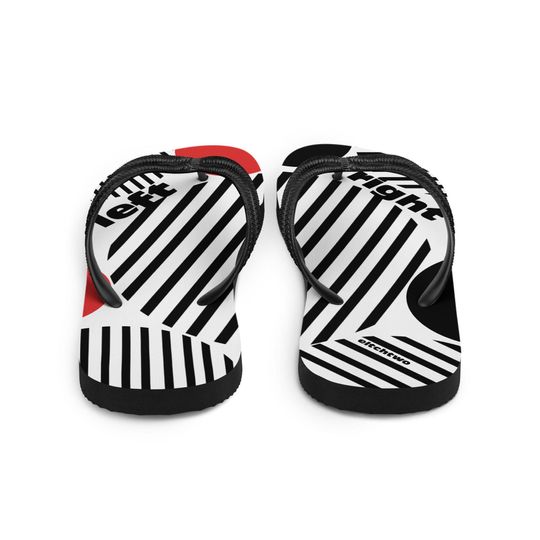 Left and Right Stripes Flip-Flops