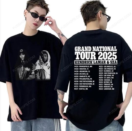 Kendrick Lamar-Sza Grand National Tour 2025 Album T Shirts