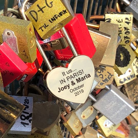 Personalized Wedding Love Lock Custom Engraved Couple Padlock, Valentines Day Romantic Lover