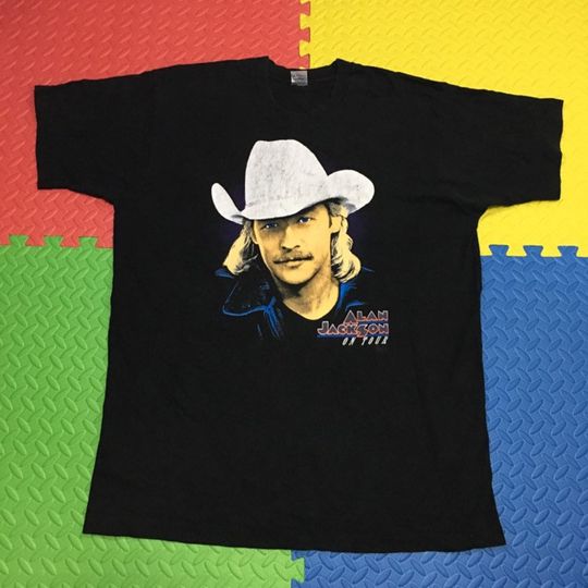 Vintage 90s Alan Jackson Country Music Cowboy T-Shirt