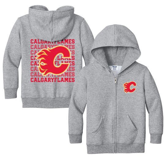 Calgary Flames "Retro" Full Zip Sweatshirt - NHL Hockey Kids Apparel