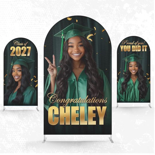 Graduation Custom Arch Backdrop Cover - Event and Party Decor