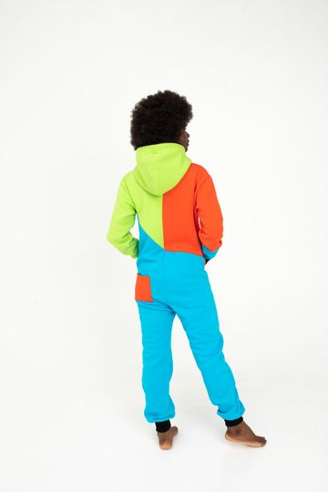 Tricolor Men's Hooded Jumpsuit