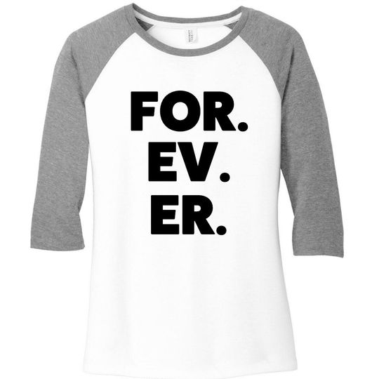 FOR EV ER Unisex 3\4 Sleeve Baseball Tee