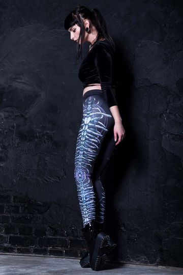 Gothic Leggings, plus size printed leggings for women, goth clothing, witchy clothing