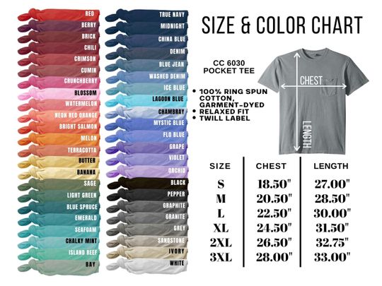 Comfort Colors Monogram Pocket T-Shirt