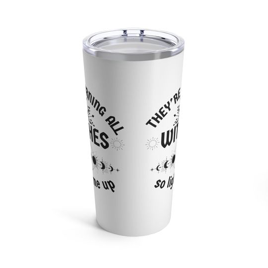 Taylorr Swifts They're Burning All The Witches Halloween Tumbler 20oz  Insulated Drinkware  Gift for Friends