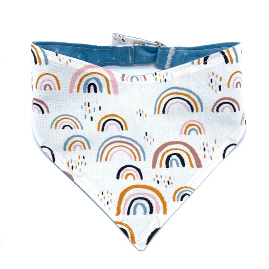 Boho Rainbow - Pet Bandana - Adjustable - Reversible - Dog Bandana