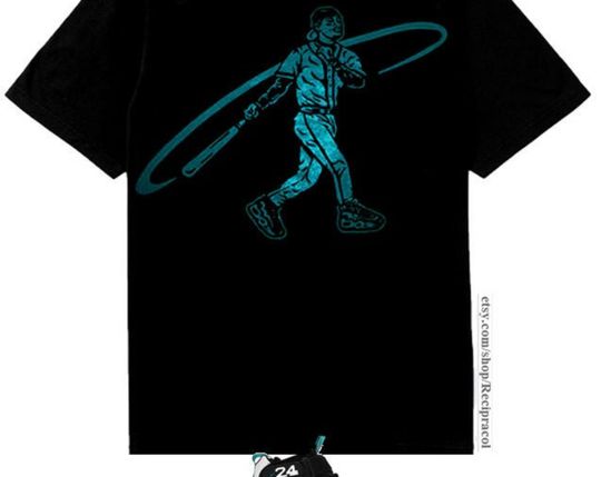 Black Teal Ken Griffey Jr Swingman shirt