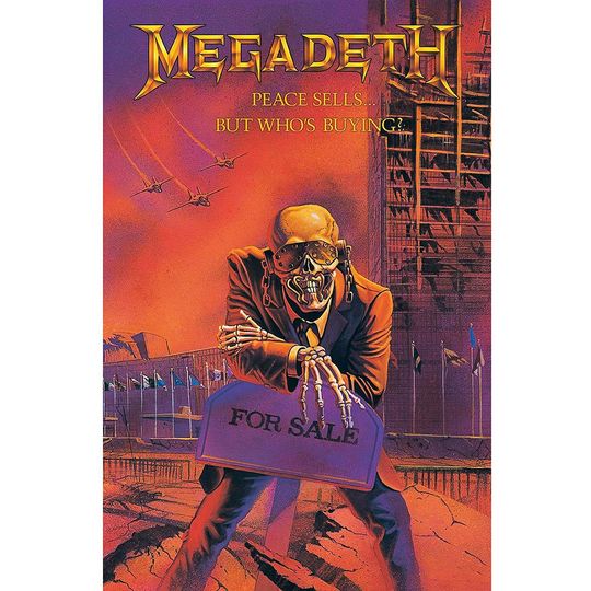 Megadeth peace sells premium Textile poster