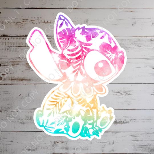 Stitch Sticker: Waterproof Vinyl Decal for Laptop, Water Bottle