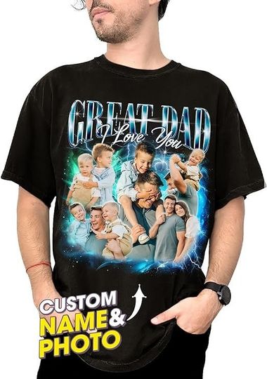 Fathers Day png, Custom Bootleg Rap Tee Png, Personalize Bootleg