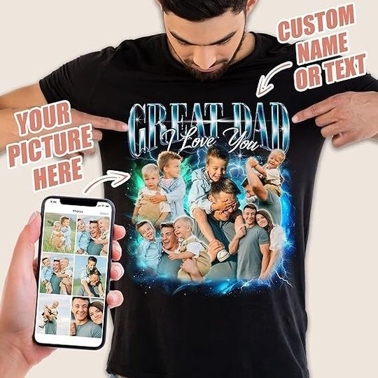 Fathers Day png, Custom Bootleg Rap Tee Png, Personalize Bootleg