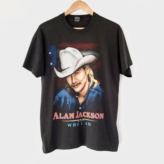 1994 Alan Jackson "Who I Am" Vintage Tour Country Music Tee Shirt 90s 1990s