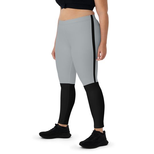 Las Vegas Pride Leggings | Team Colors Silver With Black Stripe | Las Vegas Football-Style Women's Sports Leggings