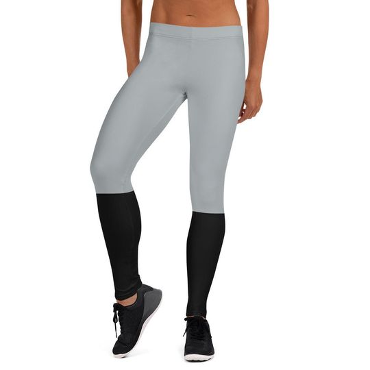 Las Vegas Pride Leggings | Team Colors Silver With Black Stripe | Las Vegas Football-Style Women's Sports Leggings
