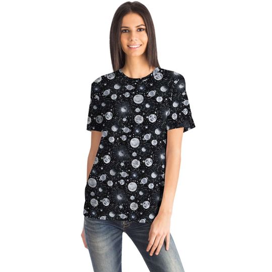 Planet Stars Celestial Bodies Pattern 3D T Shirt