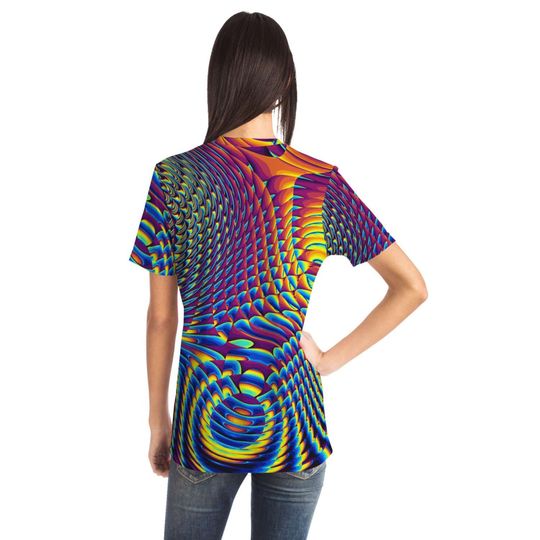Psychedelic Fractals Spirals Festival EDM DMT LSD 3D T Shirt
