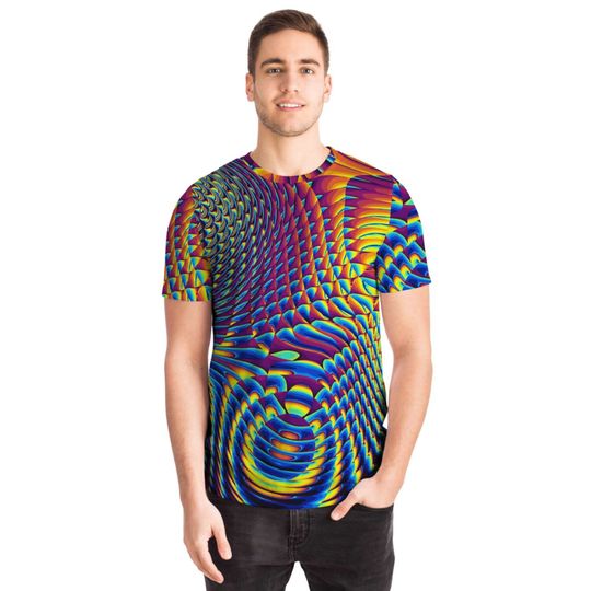 Psychedelic Fractals Spirals Festival EDM DMT LSD 3D T Shirt
