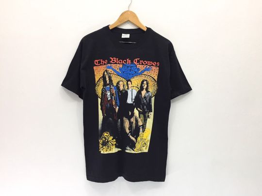 Rare!! Vintage The Black Crowes Rock Hard Rock Line Up T-Shirt