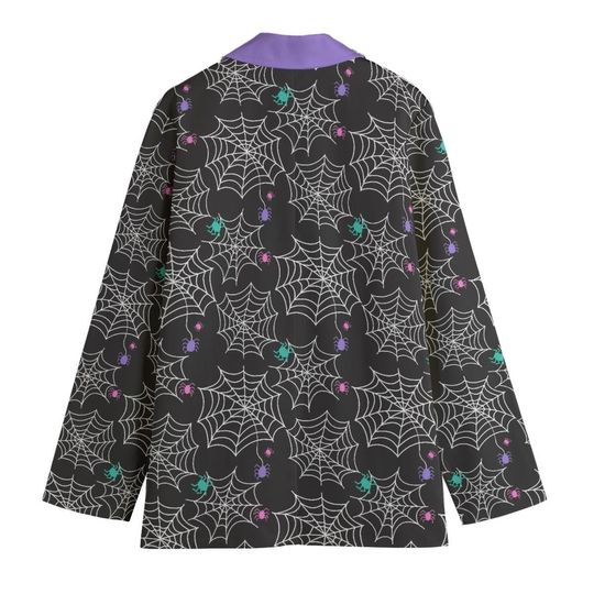 Halloween Spiderweb Blazer Punk Halloween Ladies