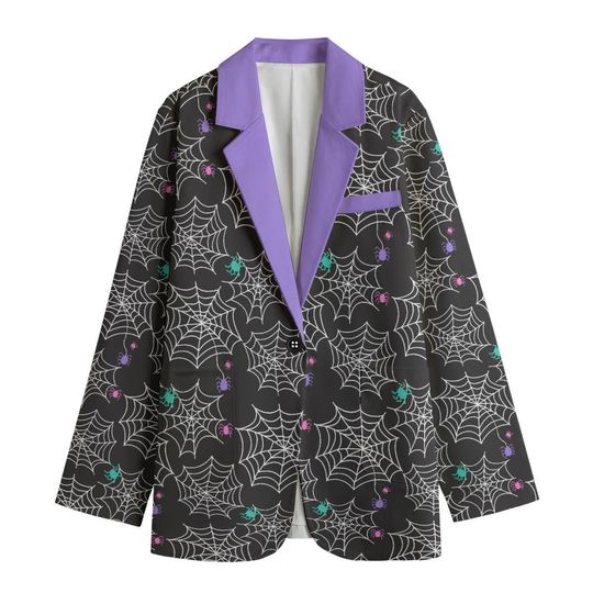 Halloween Spiderweb Blazer Punk Halloween Ladies