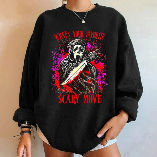 Scream Ghostface What's Your Favorite Scary Movie Sweatshirt, Scream Ghost Face Sweatshirt