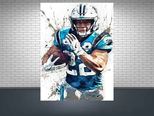 Christian McCaffrey Poster, Carolina Panthers