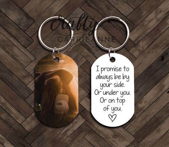 Ill Always Be By Your Side, Spicy Photo Keychain, Boudoir Photo Gift For Him Unique, Stocking Stuffer Funny Gifts For Him, Anniversary Gift