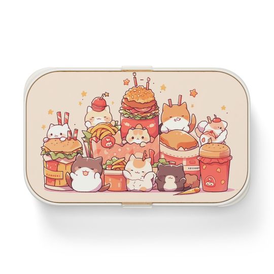 Bento Lunch Box | "Cheat Day" Cats Student Lunch Box, Back To School Gift