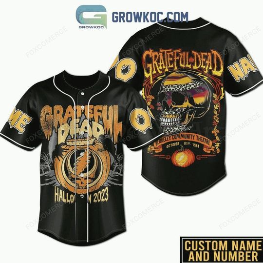 Grateful Dead Halloween 2023 Baseball Jersey Berkeley Theater Shirt
