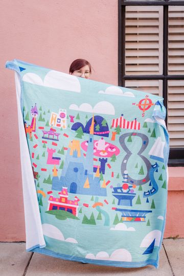 Magical map fleece blanket