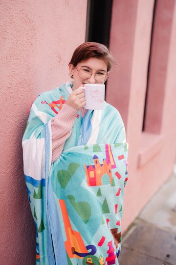 Magical map fleece blanket