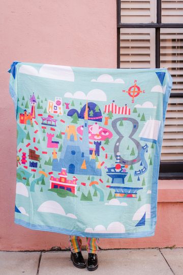 Magical map fleece blanket