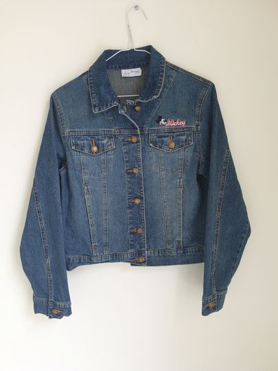 Vintage Mickey Mouse Disney cartoon denim jacket