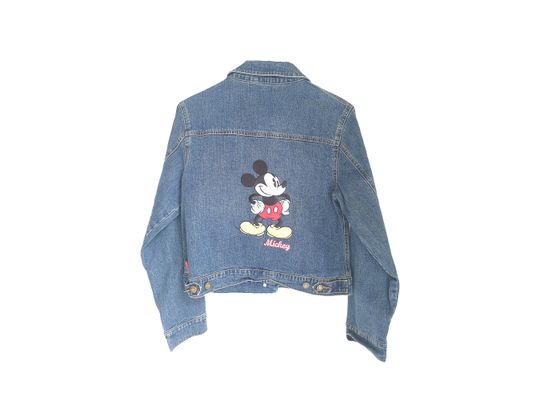 Vintage Mickey Mouse Disney cartoon denim jacket