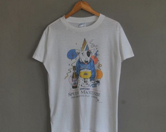 Vintage Spuds Mackenzie Party Animal 1985 Bud Light T shirt