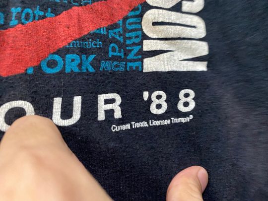 Vintage 1988 Michael Jackson Shirt Size M Free Shipping