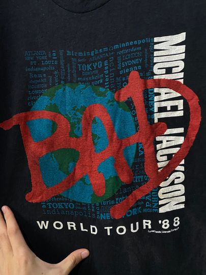 Vintage 1988 Michael Jackson Shirt Size M Free Shipping