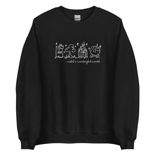 Disney World Parks EMBROIDERED White embroidery Sweatshirt