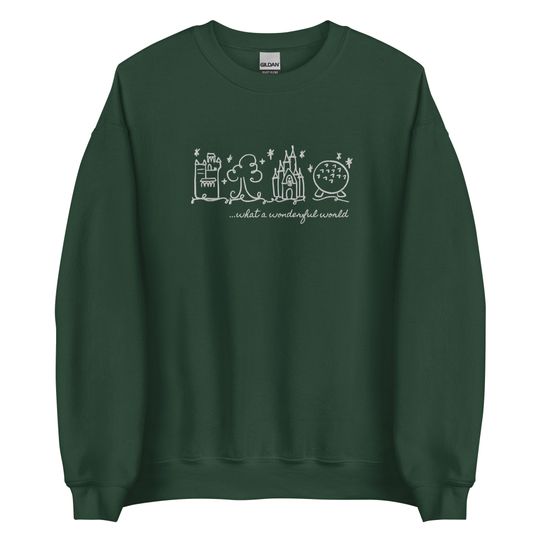 Disney World Parks EMBROIDERED White embroidery Sweatshirt