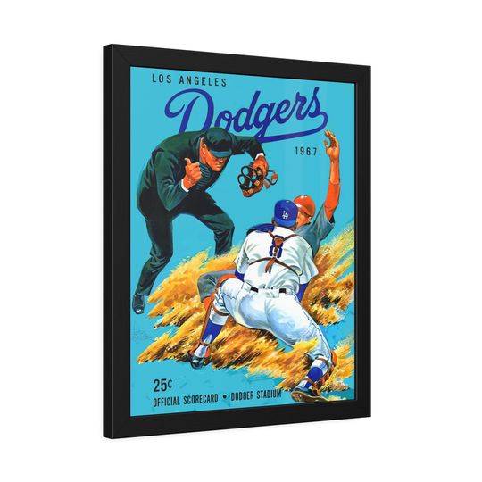1967 Vintage Los Angeles Dodgers Baseball Program Cover