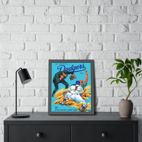 1967 Vintage Los Angeles Dodgers Baseball Program Cover