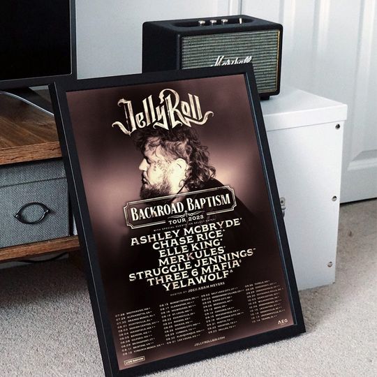 Jelly Roll Sets 2023 Tour Dates Poster
