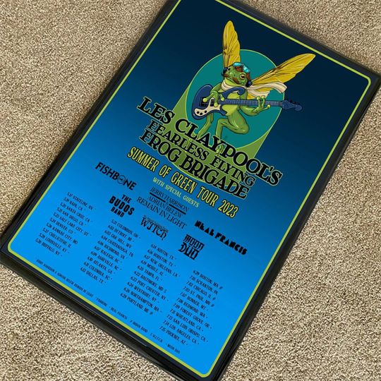 Les Claypools Fearless Flying Frog Brigade The Summer of Green Tour 2023 Poster