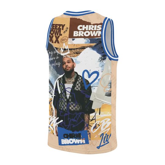 Chris Brown Tour 2025 Baseketball Jersey