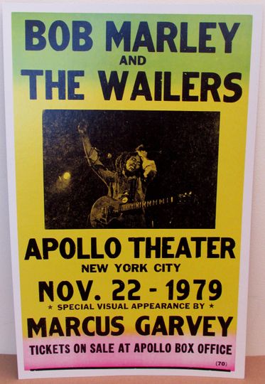Vintage Bob Marley & Wailers Concert Poster Apollo Theater 1979 NYC Premium Matte Vertical Posters