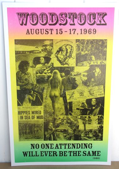 Vintage Woodstock Concert Poster 1969 Bethel, NY Aquarian Exposition Premium Matte Vertical Posters