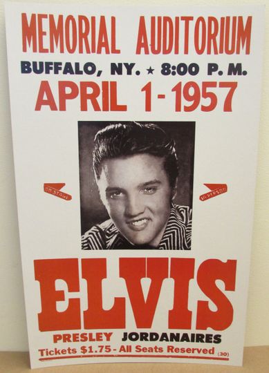 Vintage Elvis Concert Poster 1957, Buffalo, NY Premium Matte Vertical Posters